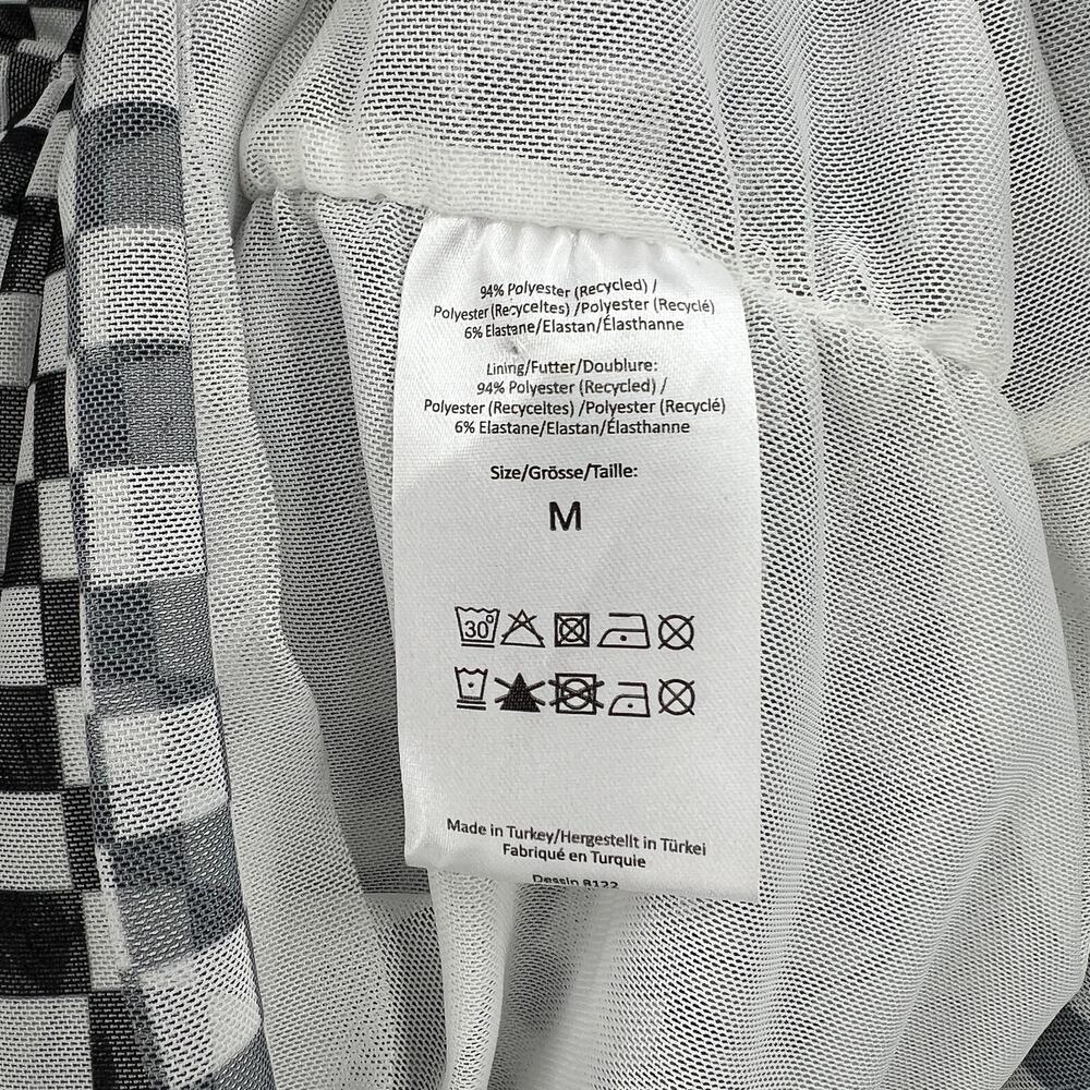 BAUM UND PFERDGARTEN Joselle Mesh Top Womens Medium Black White Check Stretch - Picture 13 of 16